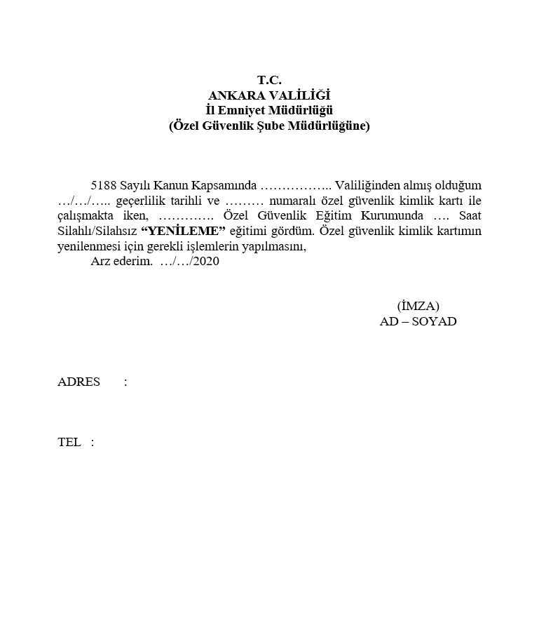 yenileme dilekçe örneği min